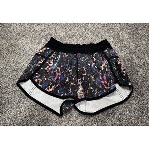 Lululemon Tracker Short Floral Sport Multi Black Size 2 EUC